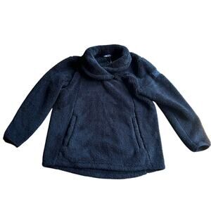 The North Face Black Sherpa Funnel Neck Pullover Sweatshirt youth XL WMN Size S